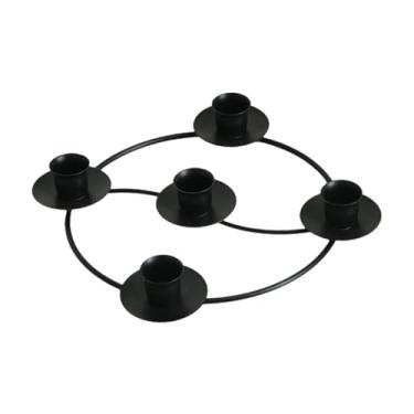 Imagem de Bothyi do Advento de Natal, Castiçal de Natal para Velas, Suporte de Mesa para Velas, Castiçal de Metal para Festa de Aniversário, Preto