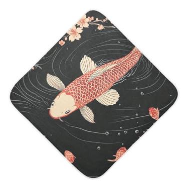 Imagem de Burbuja Toalha de banho para bebê Red Fish - Toalha com capuz de musselina macia e absorvente para recém-nascidos, 89 x 89 cm