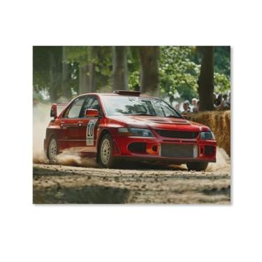 Imagem de HouLaiZhe Drift Jdm Lancer Sports Cool Posters Tela Estética Decoração de Quarto Pintura de Parede Impressões Sala de Galeria Decoração de Parede para Quarto Sala de Estar Escritório 08 x 10 polegadas