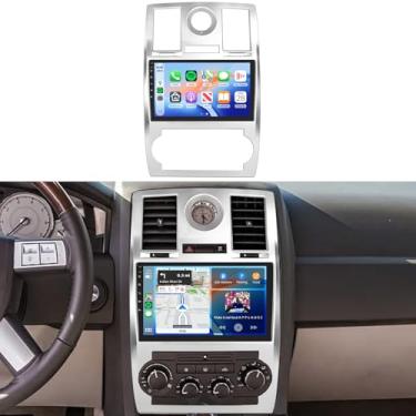 Imagem de Rádio estéreo 4 + 64 G para Chrysler 300 300C 2005-2010, tela sensível ao toque IPS de 9 polegadas/Android 13/Wireless CarPlay/Android Auto/DSP 32 EQ/Navegação GPS/WiFi/5.0Bluetooth/FM/RDS/SWC/AHD
