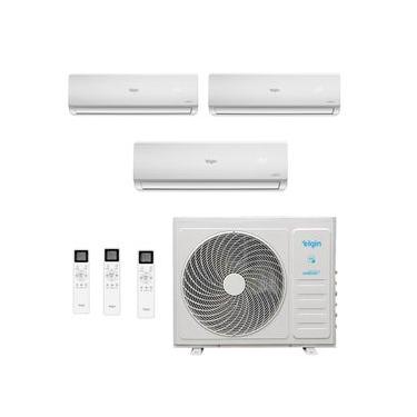 Imagem de Ar Condicionado Tri Split Hi Wall Inverter Elgin Total Plus 27000 BTUs (9000+9000+12000) Quente/Frio MTQE27C2CB