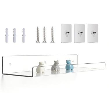 Imagem de Prateleiras Acrílicas para Parede | Organizador De Discos Transparente | Expositor para Fotos na Parede - para Apartamento, Casa de Banho, Sala, Cozinha, Quarto, Loja, Hotel,