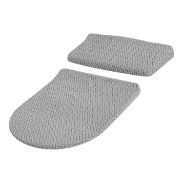 Imagem de YWJLQH Conjunto de de substituição premium, elásticas, para tampa de vaso sanitário da caixa acoplada, fáceis de instalar e laváveis, Cinza Claro