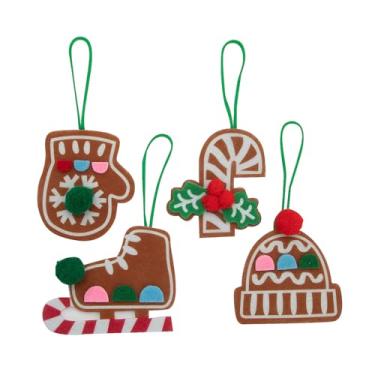 Imagem de Fun Express Ornamentos de feltro com ícone de Natal de 10 cm - 10 cm - 12 peças