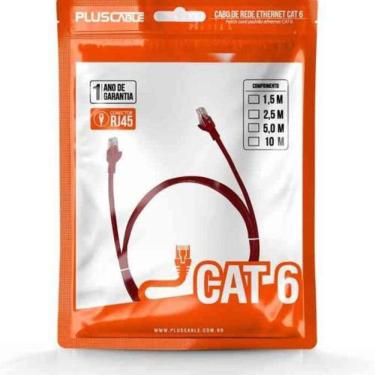 Imagem de Patch Cord Cat.6 10M Vermelho Pc-Eth6U100Rd Plus Cable