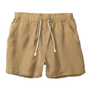 Imagem de Bermuda Masculina em Linho com Cordão Leve Short Versátil para o Verão-Masculino