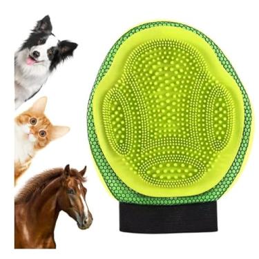 Imagem de RUOGUWUYE Luva removedora de pelos de animais de estimação - luva de cuidados para cavalos, pelos longos e curtos de cães e gatos