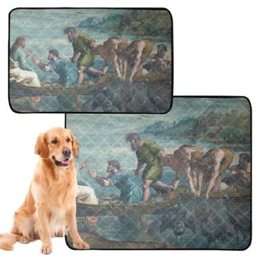 Imagem de TSENQUE Raphael Miraculous Rascunho Peixes laváveis para cães Almofadas reutilizáveis para treinamento de filhotes de cachorro à prova de vazamento à prova d'água para cães, fofo, pequeno x pacote com