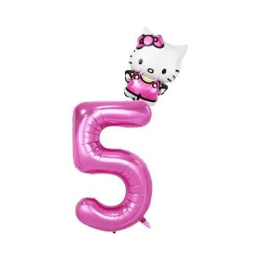 Imagem de Conjunto De Balões De Folha Hello Kitty 2 Peças Decorações Para Festa 