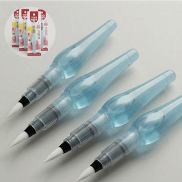 Imagem de Pincel De Água Escolar Kit 4 Aulas De Artes Desenho Pintura Material E