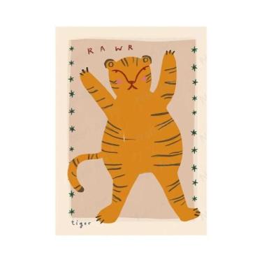 Imagem de Decoração De Quarto Infantil Com Animais Engraçados, Tigre, Cão, Coelh