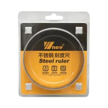 Imagem de Aço inoxidável auto adesivo mitra viu pista fita medida apoio régua de