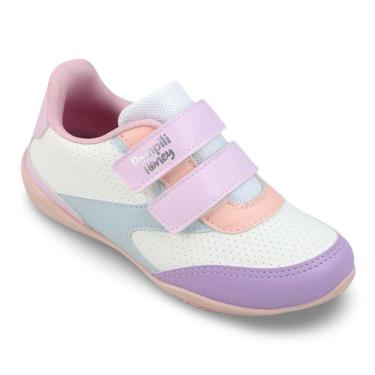 Imagem de Tênis Infantil Menina Pampili New Honey Colorido Lilás Rosa-Feminino