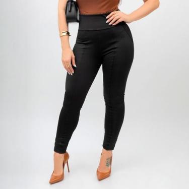 Imagem de Calça Legging Feminina Cintura Alta Modeladora Skinny Para Look Casual