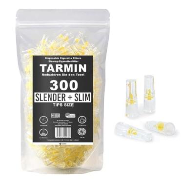 Imagem de TARMIN Filtros para Cigarro Slender 300 Filtros Antialcatrão e Antinicótica - Porta-Cigarro Reutilizável sem BPA - Para Cigarros Finos