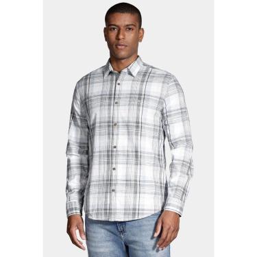 Imagem de Camisa Aramis Manga Longa Regular Xadrez Branco-Masculino