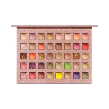 Imagem de Paleta De Sombras Para Olhos Com 40 Cores, Acabamento Brilhante E Fosc