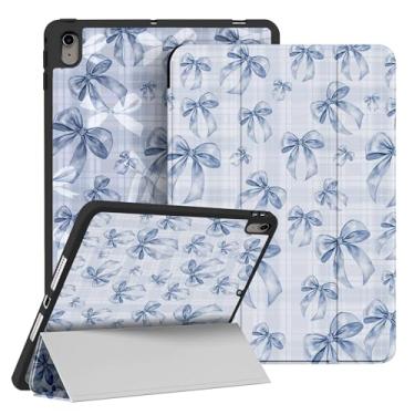 Imagem de RQYDYZMJ Capa para iPad Air 11 polegadas M3 2025 M2 2024, iPad Air 5ª 2022/4ª geração 2020 10 polegadas, hibernar/despertar automático, suporte inteligente com três dobras à prova de choque para