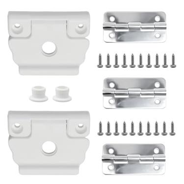 Imagem de RUHUALIFE Conjunto de dobradiça e trava térmica de aço inoxidável compatível com Igloo Cooler (modelos retangulares de 50 a 165 litros), kit de substituição de dobradiças e travas de caixa de gelo