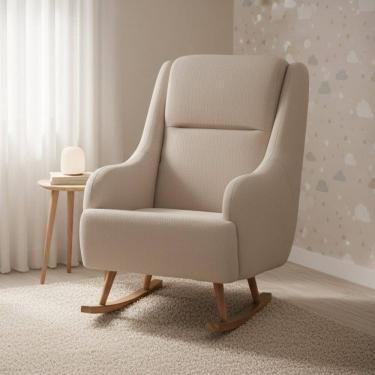 Imagem de Poltrona de Amamentação Balanço Queen Marrom Claro