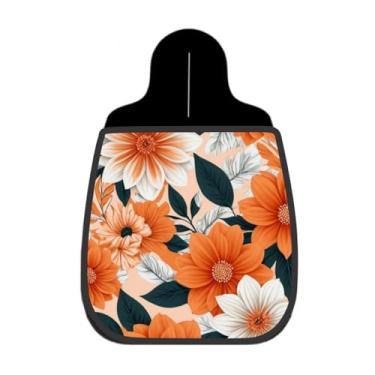 Imagem de Lixeira De Carro Organizador Lixinhocar Flores Laranja Brancas