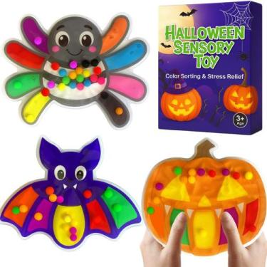 Imagem de Brinquedo sensorial UURM Halloween Color Sorting, pacote com 3 unidade