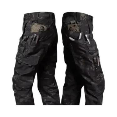 Imagem de Calças Cargo Táticas Impermeáveis Masculinas Com Múltiplos Bolsos, Res