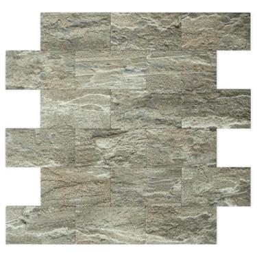 Imagem de DICOFUN Azulejos de parede com 10 folhas, marrom apache, espesso, PVC, descascar e colar, azulejo autoadesivo de metrô de 30,5 x 30,5 cm para cozinha e banheiro