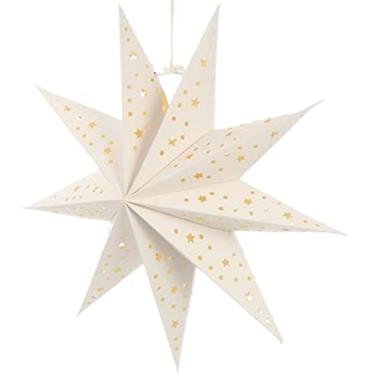 Imagem de pcagfaajmh 3 peças de Natal papel estrela pendurado abajures lanternas capas de lâmpada decorações abajur