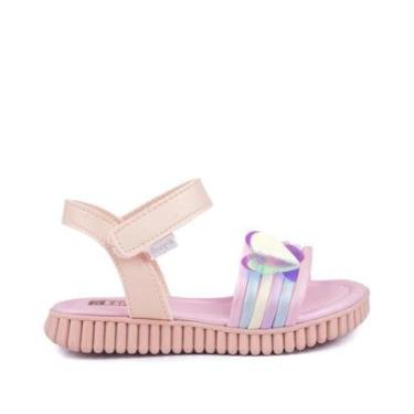Imagem de Sandália Infantil Pampili Flatform Borboleta Rosa/Multicolor-Feminino