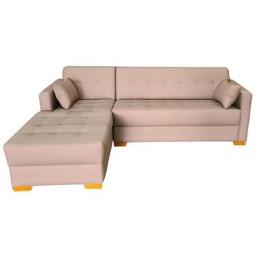 Imagem de Sofá  Chaise Gianni Lado Esquerdo Tecido Acquablock Pé Cantoneira Clar