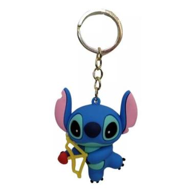 Imagem de Chaveiro Stitch Silicone Cupido Arco e Flecha 3D 6.5cm - Disney - Taim