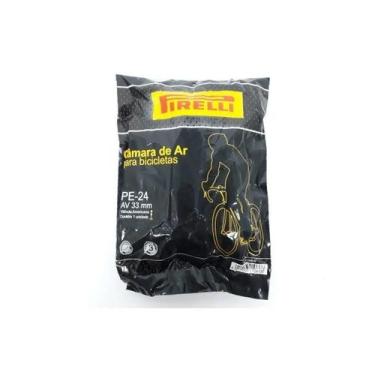 Imagem de Câmara De Ar Bicicleta Aro 24 Pirelli Bico Grosso 33mm Bike Jante Válv
