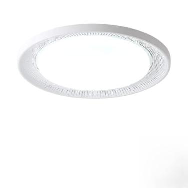 Imagem de Luminária de teto LED redonda, moderna e simples, em acrílico, para sala de estar, sala de jantar, escritório, quarto ou quarto infantil. Lustre com regulagem contínua de intensidade de luz,