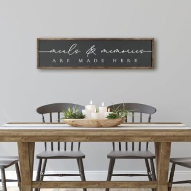 Imagem de Meals and Memories Are Made Here Poster Decoração de parede Placa de sala de jantar Impressão de arte em tela Pintura Arte Arte de Casa Decoração de Cozinha Sem Moldura