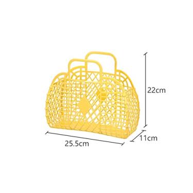 Imagem de aqxreight Cesto de Armazenamento Oco de Plástico Com Design Dobrável para Casa, Praia e Viagens Lixeira Dobrável Portátil para Brinquedos, Roupas e Acessórios Solução de Armazenamento Leve e que