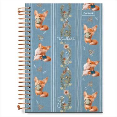 Imagem de Caderno Cadersil universitário 1M woodland espiral 80 folhas