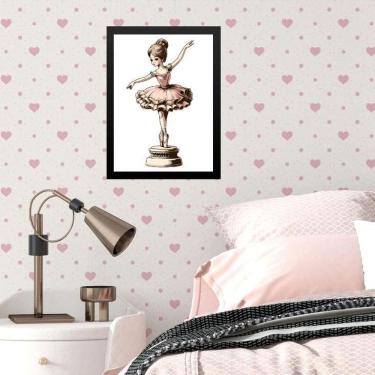 Imagem de Quadro Infantil Bailarina Caixinha De Música 24X18Cm