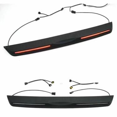 Imagem de Protetores de peitoril de para-choque traseiro com luz de giro de freio LED para LR Defender 90 110 130 2020+