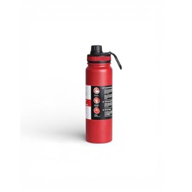 Imagem de Garrafa Térmica Premium Inox 304 800ml Isolamento a Vácuo Parede Dupla Alça de Transporte Tampa Anti-Vazamento Fria e Quente 12h (1, Vermelho)