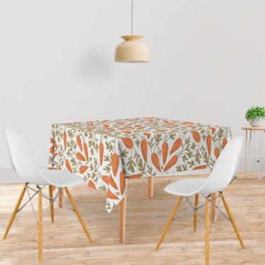 Imagem de Toalha De Mesa Quadrada Tecido Oxford Páscoa - Cenouras Textura - Fabr