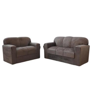 Imagem de Conjunto de Sofá de 2 e 3 Lugares Marrom