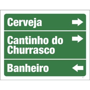 Imagem de Kit 3 Placas Cerveja Cantinho Churrasco Banheiro 36X46