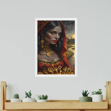 Imagem de Quadro Decorativo Pombagira Das 7 Chaves 45X34Cm