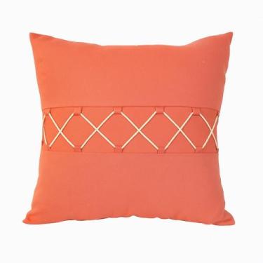 Imagem de Capa para almofada quadrada - boho - em algodão 100% - detalhes em mac