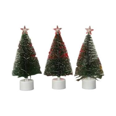Imagem de Mini Árvores De Natal Luminosas Com Luzes LED, Decoração Para Casa, Ve