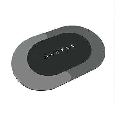 Imagem de Tapete de banheiro super absorvente, antiderrapante, macio, sem rugas, ultrafino, secagem rápida, tapete de banheiro para banheiro, banheira, chuveiro, porta A (A)