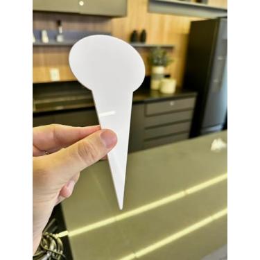 Imagem de Placa de Sabor em Acrílico para Gelato, Sorvete e Açaí, Organização e Exposição Profissional (4, Branco)