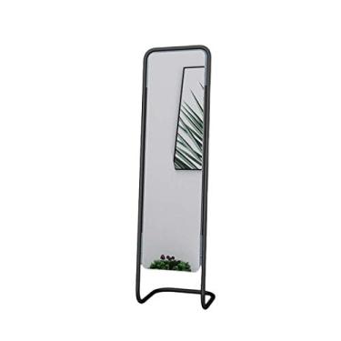 Imagem de Espelho de vestir simples espelho de metal moda espelho de chão loja de roupas femininas espelho de comprimento total retangular suporte de ferro espelho decorativo espelho de maquiagem (cor: ouro