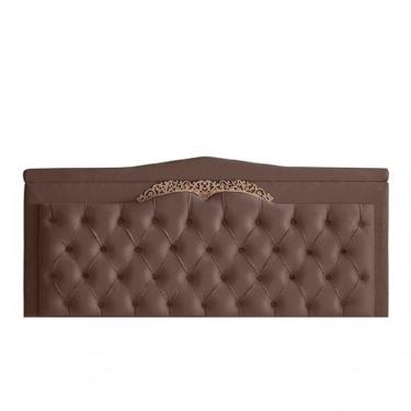 Imagem de Cabeceira De Cama Box Painel Barcelona King 195 Cm Retro Capitonê Botão Encapados Suede Rosê Do Lar Móveis